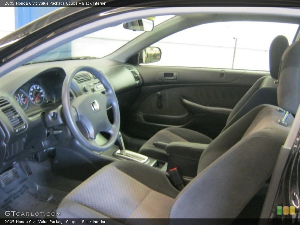 Black Interior Photo for the 2005 Honda Civic Value Package Coupe #42221324