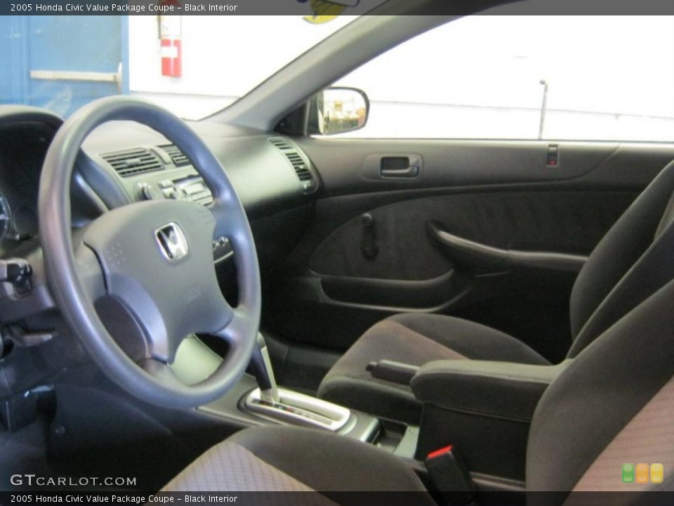 Black Interior Photo for the 2005 Honda Civic Value Package Coupe #42221340