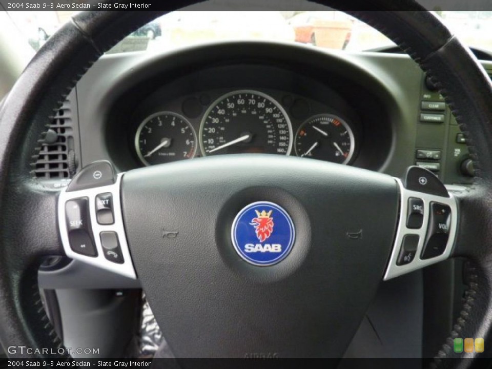 Slate Gray Interior Controls for the 2004 Saab 9-3 Aero Sedan #42223639