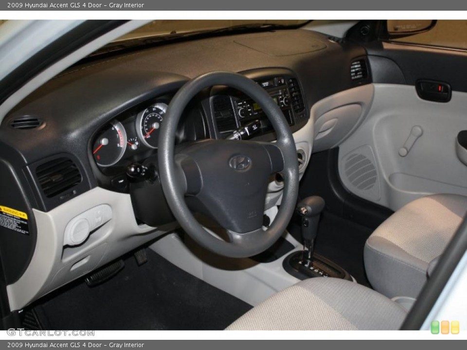 Gray Interior Prime Interior for the 2009 Hyundai Accent GLS 4 Door #42227600