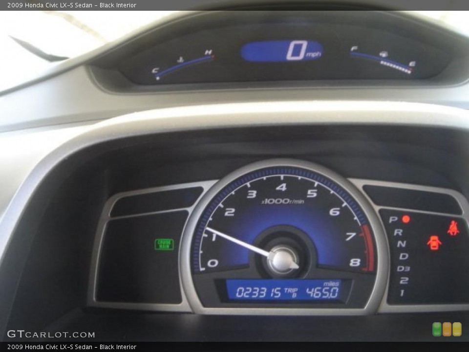 Black Interior Gauges for the 2009 Honda Civic LX-S Sedan #42233796
