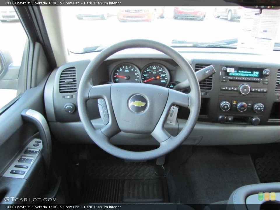 Dark Titanium Interior Dashboard for the 2011 Chevrolet Silverado 1500 LS Crew Cab #42248514