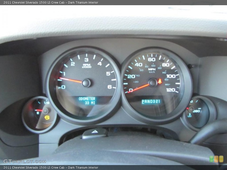 Dark Titanium Interior Gauges for the 2011 Chevrolet Silverado 1500 LS Crew Cab #42248530