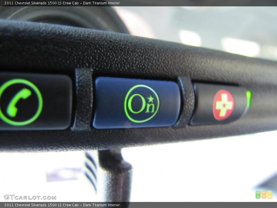Dark Titanium Interior Controls for the 2011 Chevrolet Silverado 1500 LS Crew Cab #42248558