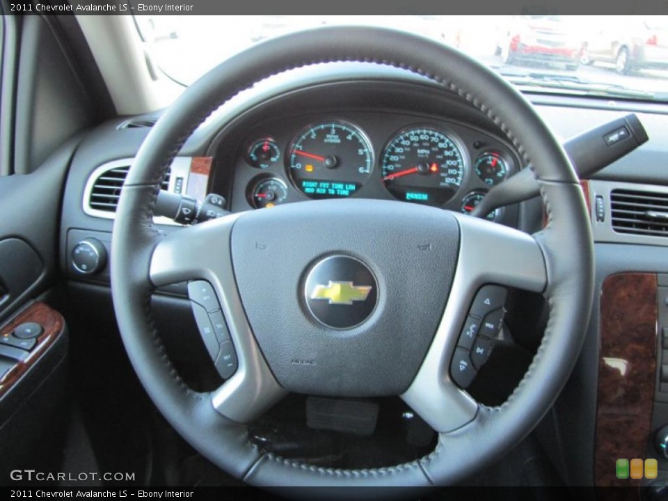 Ebony Interior Steering Wheel for the 2011 Chevrolet Avalanche LS #42249150