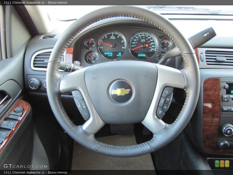 Ebony Interior Steering Wheel for the 2011 Chevrolet Avalanche LS #42249502