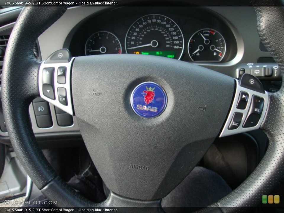 Obsidian Black Interior Steering Wheel for the 2006 Saab 9-5 2.3T SportCombi Wagon #42261294