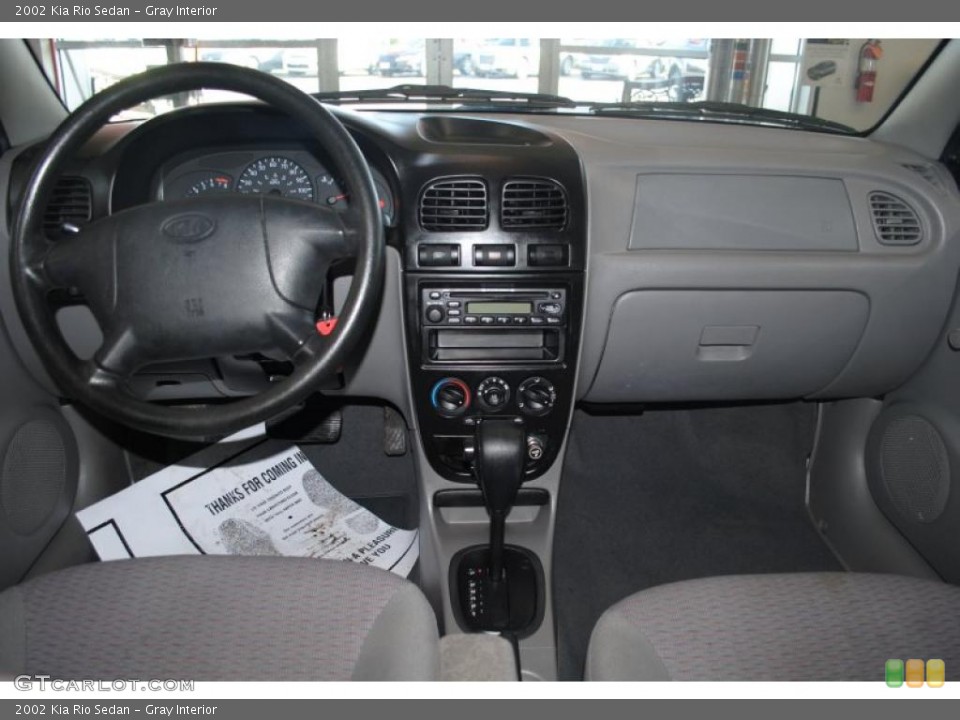 Gray Interior Prime Interior for the 2002 Kia Rio Sedan #42262026