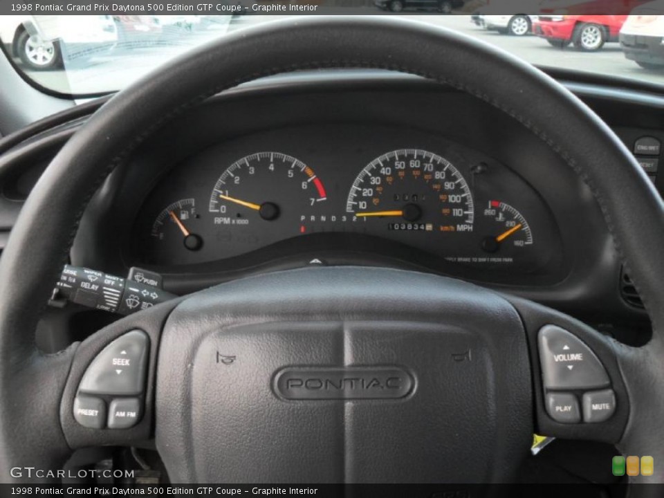 Graphite Interior Steering Wheel for the 1998 Pontiac Grand Prix Daytona 500 Edition GTP Coupe #42267578