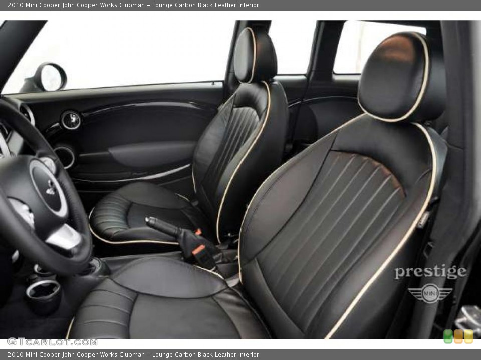 Lounge Carbon Black Leather Interior Photo for the 2010 Mini Cooper John Cooper Works Clubman #42268363