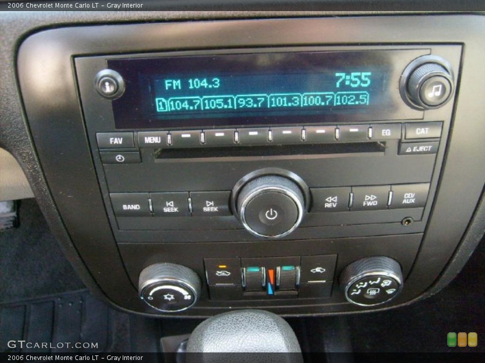 Gray Interior Controls for the 2006 Chevrolet Monte Carlo LT #42271291