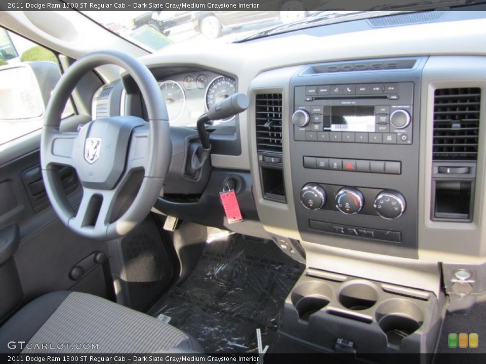 Dark Slate Gray/Medium Graystone Interior Controls for the 2011 Dodge Ram 1500 ST Regular Cab #42274719