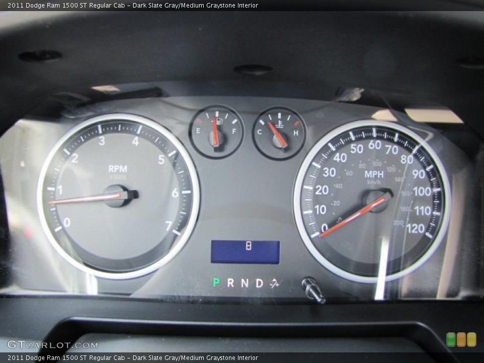 Dark Slate Gray/Medium Graystone Interior Gauges for the 2011 Dodge Ram 1500 ST Regular Cab #42274751