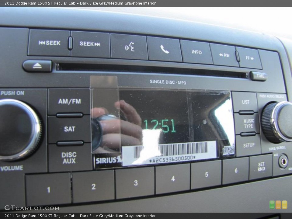 Dark Slate Gray/Medium Graystone Interior Controls for the 2011 Dodge Ram 1500 ST Regular Cab #42274759