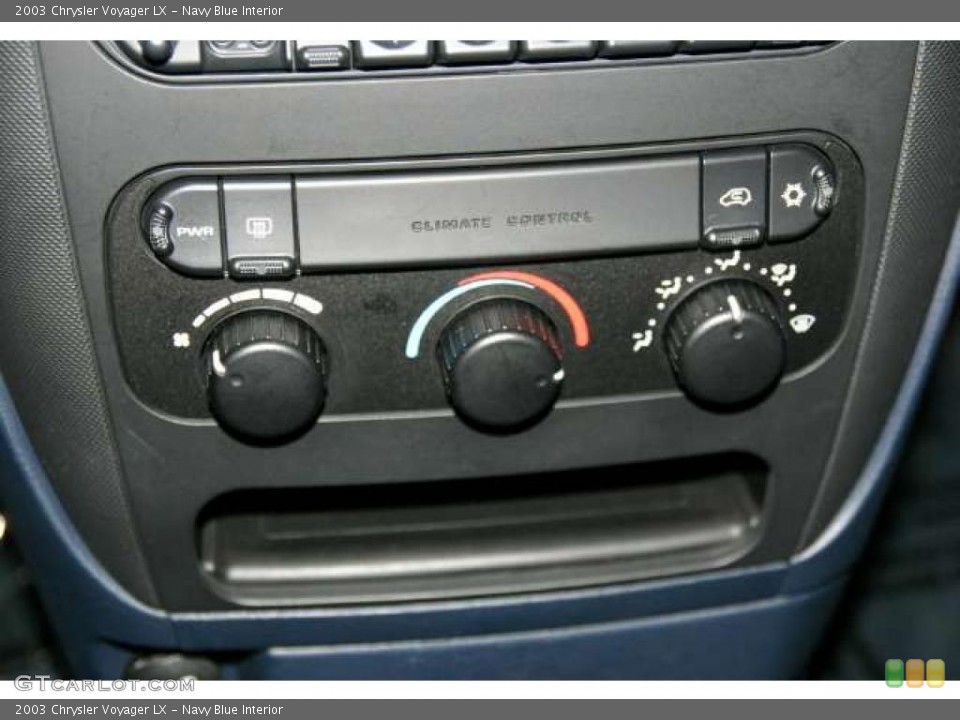 Navy Blue Interior Controls for the 2003 Chrysler Voyager LX #42281437