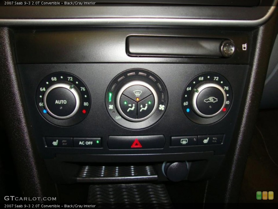 Black/Gray Interior Controls for the 2007 Saab 9-3 2.0T Convertible #42287151