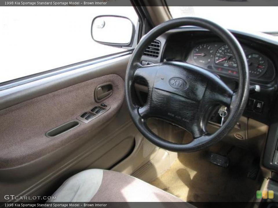 Brown Interior Steering Wheel for the 1998 Kia Sportage  #42290531