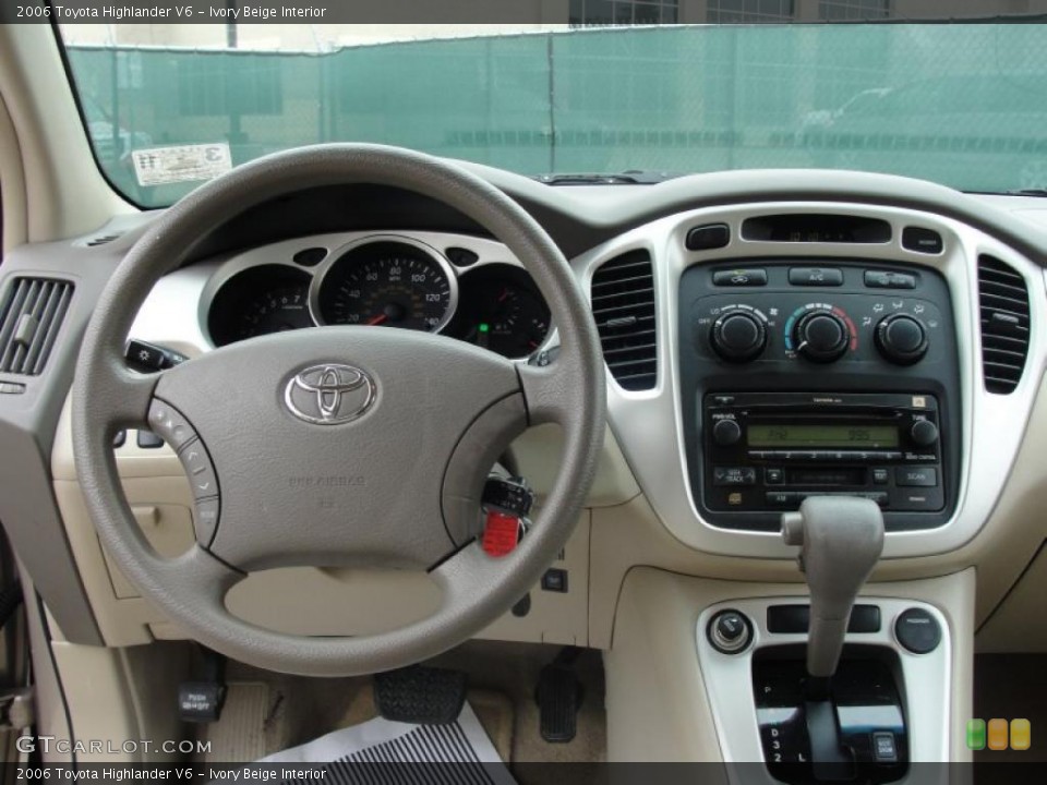 Ivory Beige Interior Dashboard for the 2006 Toyota Highlander V6 #42291091