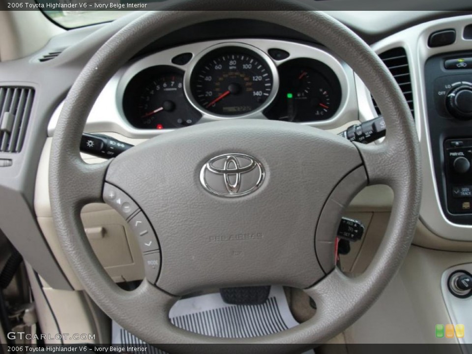 Ivory Beige Interior Steering Wheel for the 2006 Toyota Highlander V6 #42291155