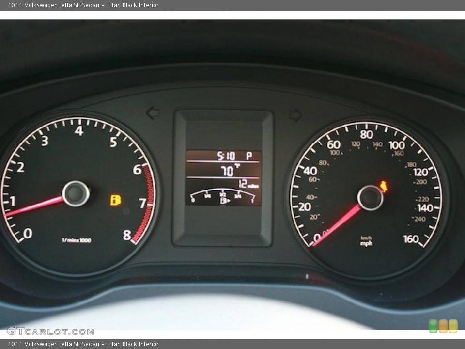 Titan Black Interior Gauges for the 2011 Volkswagen Jetta SE Sedan #42292491