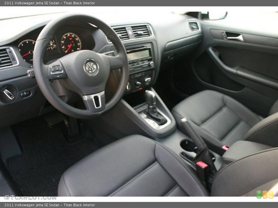 Titan Black Interior Prime Interior for the 2011 Volkswagen Jetta SE Sedan #42292663