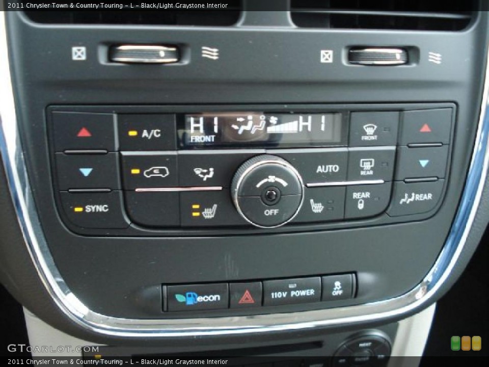 Black/Light Graystone Interior Controls for the 2011 Chrysler Town & Country Touring - L #42293459