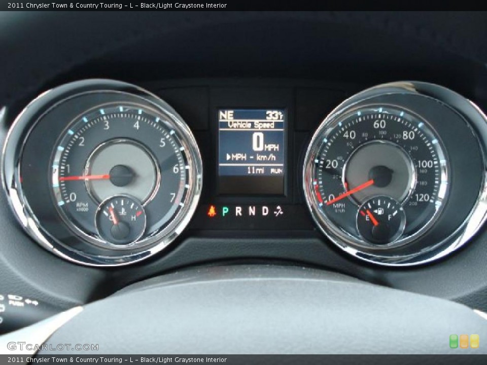 Black/Light Graystone Interior Gauges for the 2011 Chrysler Town & Country Touring - L #42293483