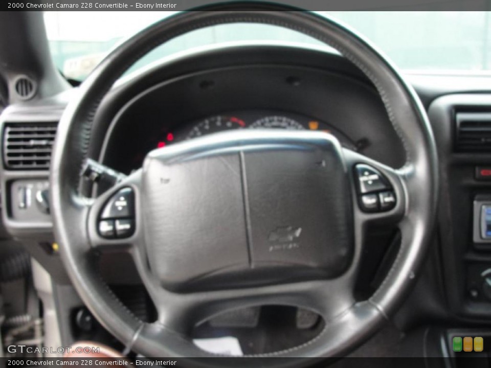 Ebony Interior Steering Wheel for the 2000 Chevrolet Camaro Z28 Convertible #42294795