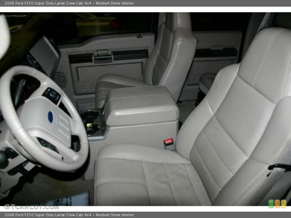 Medium Stone Interior Photo for the 2008 Ford F350 Super Duty Lariat Crew Cab 4x4 #42302392