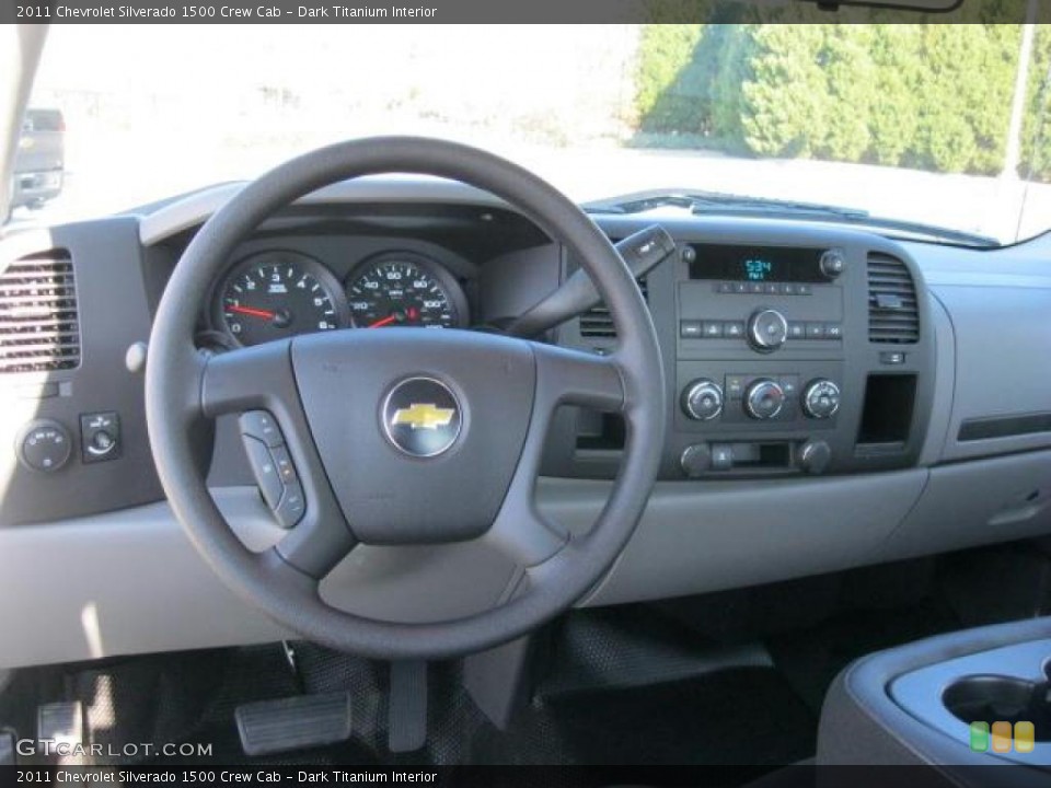 Dark Titanium Interior Controls for the 2011 Chevrolet Silverado 1500 Crew Cab #42303125