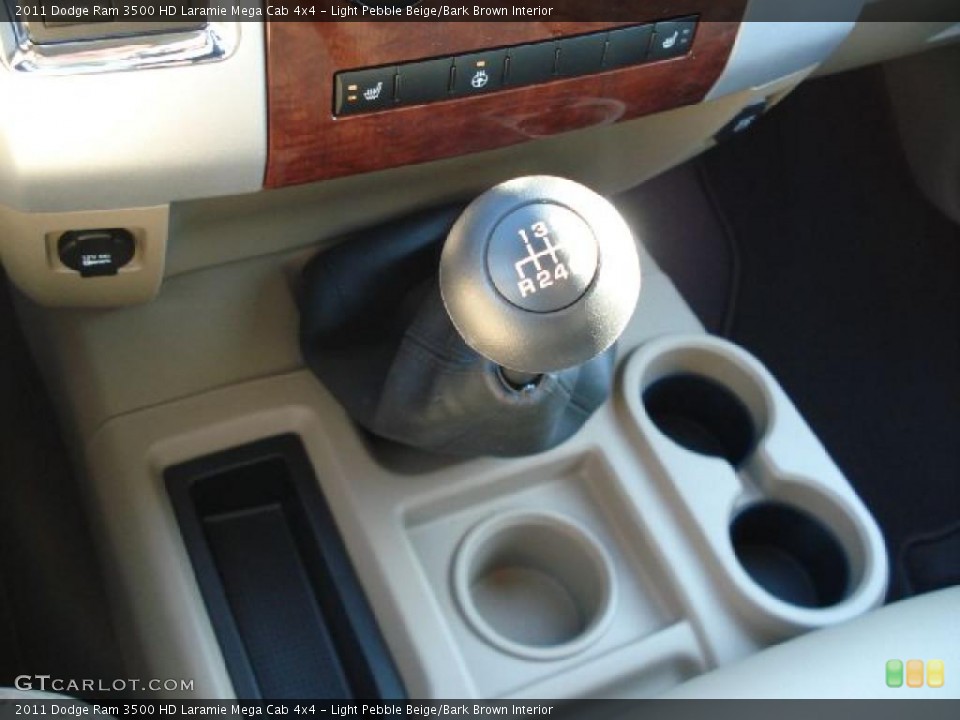 Light Pebble Beige/Bark Brown Interior Transmission for the 2011 Dodge Ram 3500 HD Laramie Mega Cab 4x4 #42304728