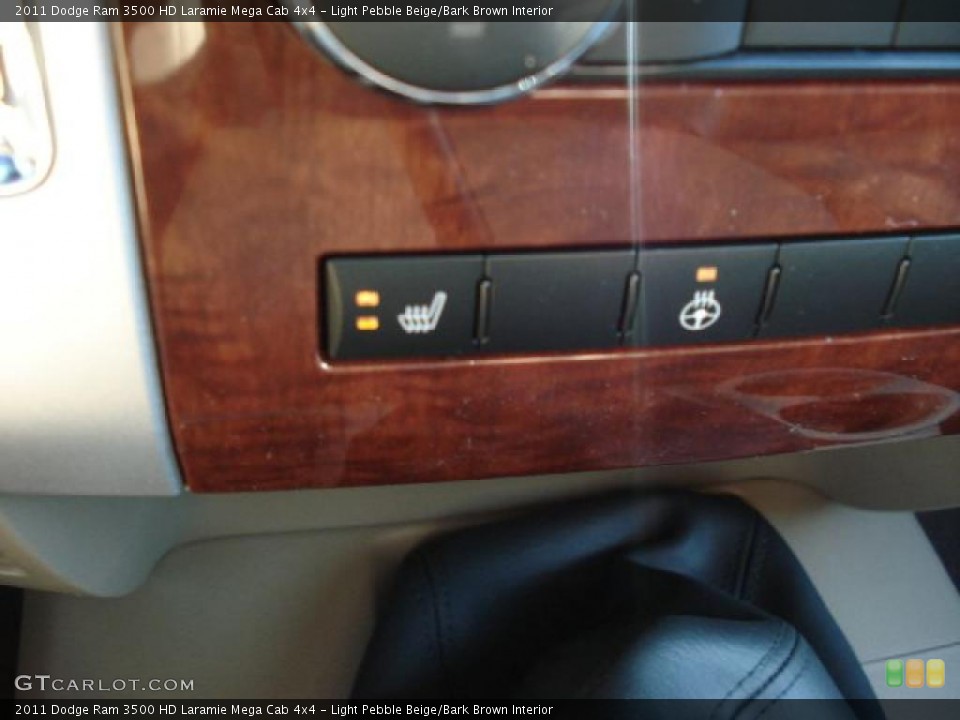 Light Pebble Beige/Bark Brown Interior Controls for the 2011 Dodge Ram 3500 HD Laramie Mega Cab 4x4 #42304776