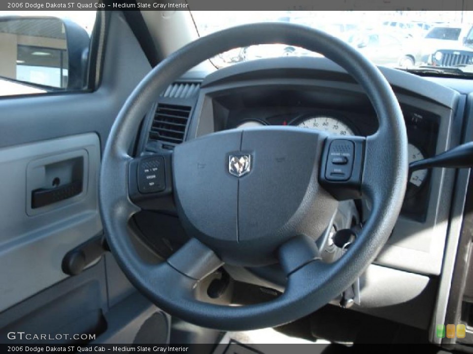 Medium Slate Gray Interior Steering Wheel for the 2006 Dodge Dakota ST Quad Cab #42305720