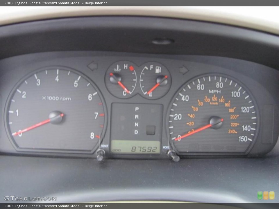 Beige Interior Gauges for the 2003 Hyundai Sonata  #42308176