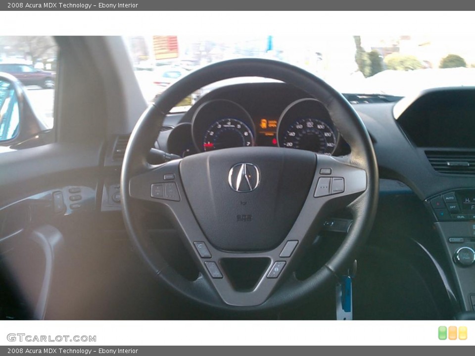 Ebony Interior Steering Wheel for the 2008 Acura MDX Technology #42312428