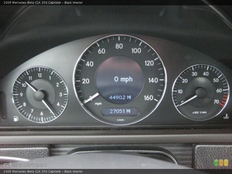 Black Interior Gauges for the 2006 Mercedes-Benz CLK 350 Cabriolet #42314623