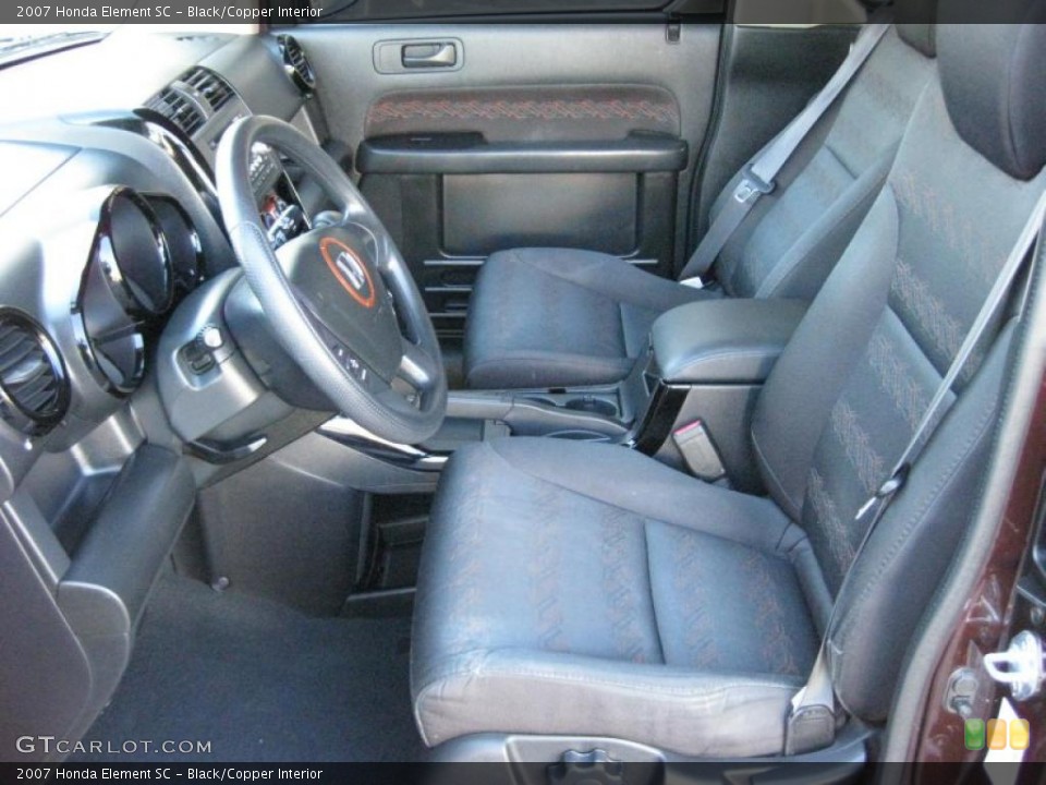 Black/Copper Interior Photo for the 2007 Honda Element SC #42317171
