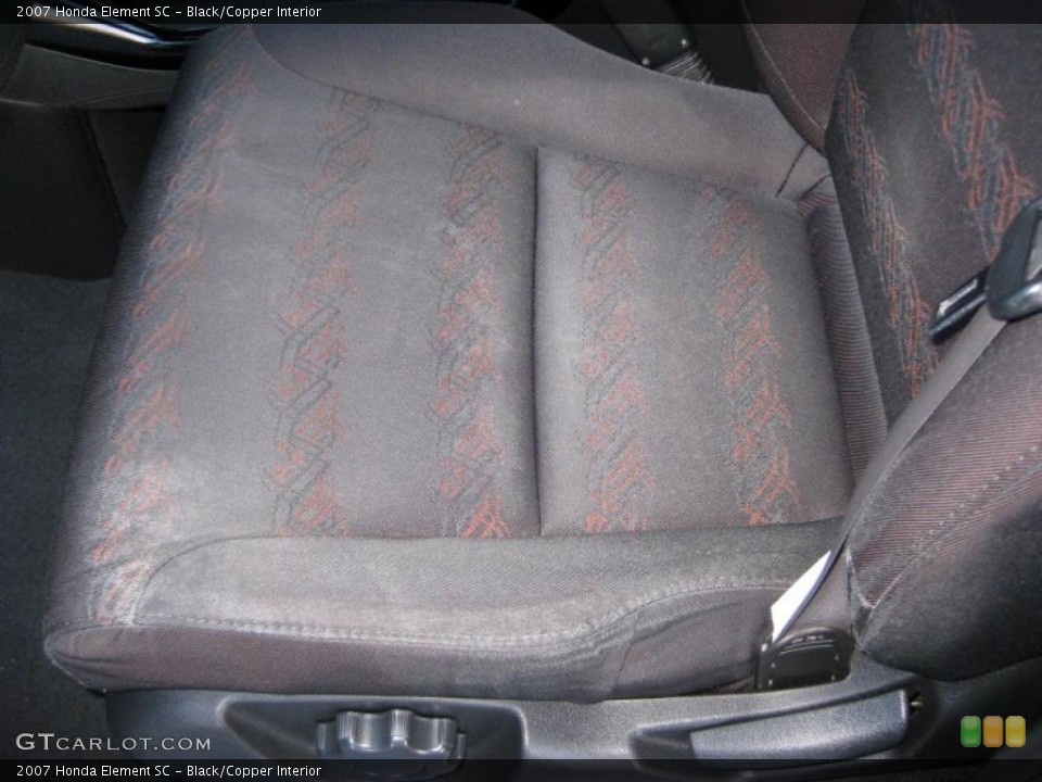 Black/Copper Interior Photo for the 2007 Honda Element SC #42317227