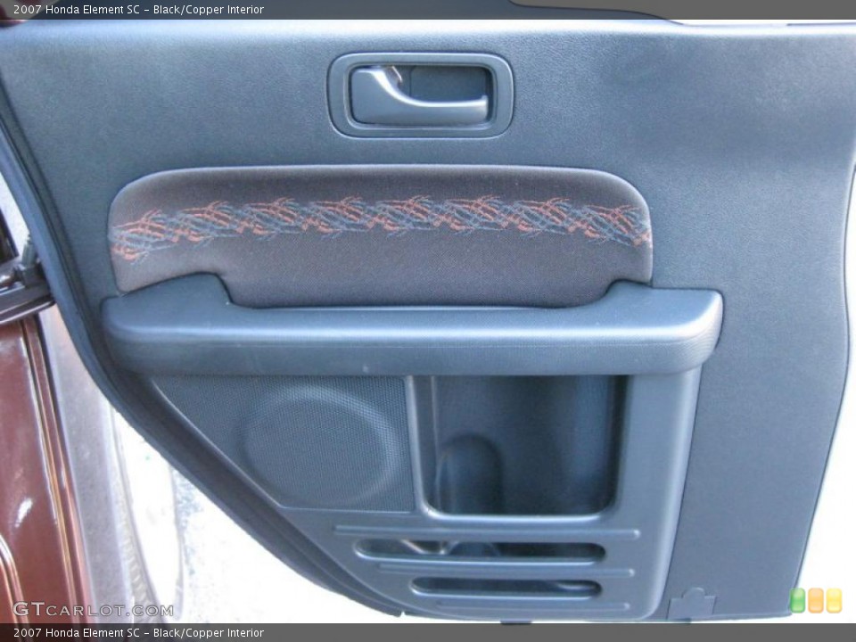 Black/Copper Interior Door Panel for the 2007 Honda Element SC #42317291