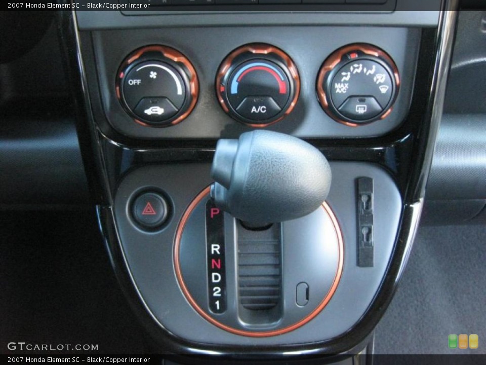 Black/Copper Interior Controls for the 2007 Honda Element SC #42317371