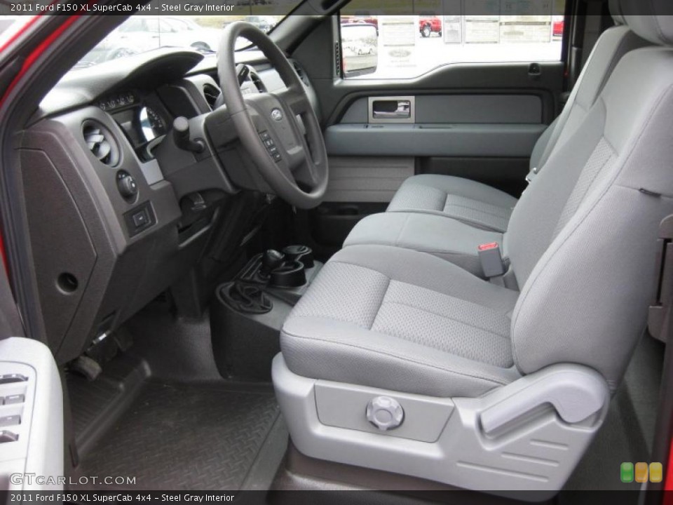 Steel Gray Interior Photo for the 2011 Ford F150 XL SuperCab 4x4 #42317479