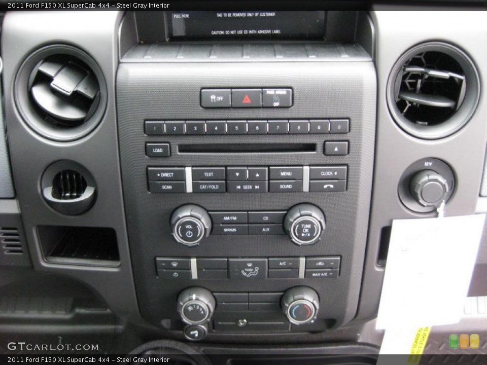 Steel Gray Interior Controls for the 2011 Ford F150 XL SuperCab 4x4 #42317695