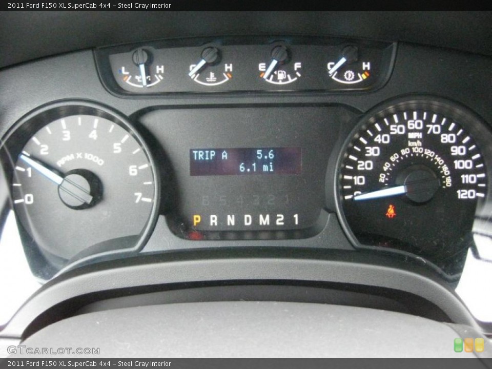 Steel Gray Interior Gauges for the 2011 Ford F150 XL SuperCab 4x4 #42318227