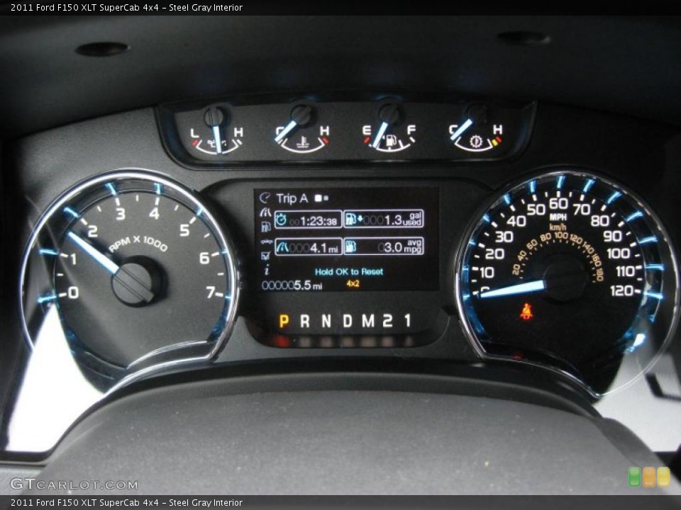 Steel Gray Interior Gauges for the 2011 Ford F150 XLT SuperCab 4x4 #42319131