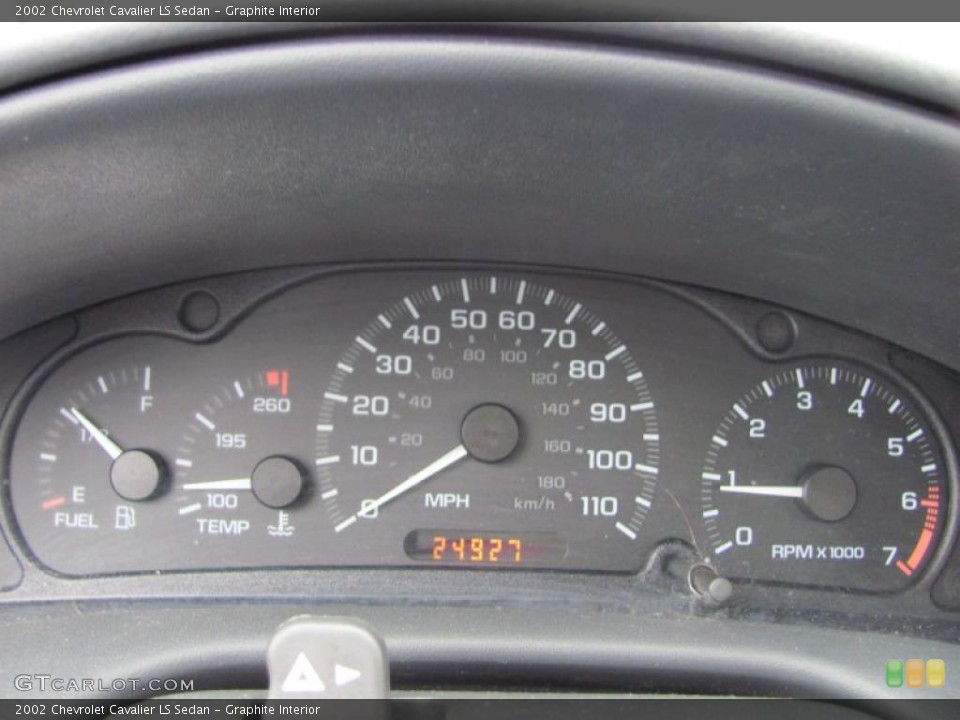 Graphite Interior Gauges for the 2002 Chevrolet Cavalier LS Sedan #42319195