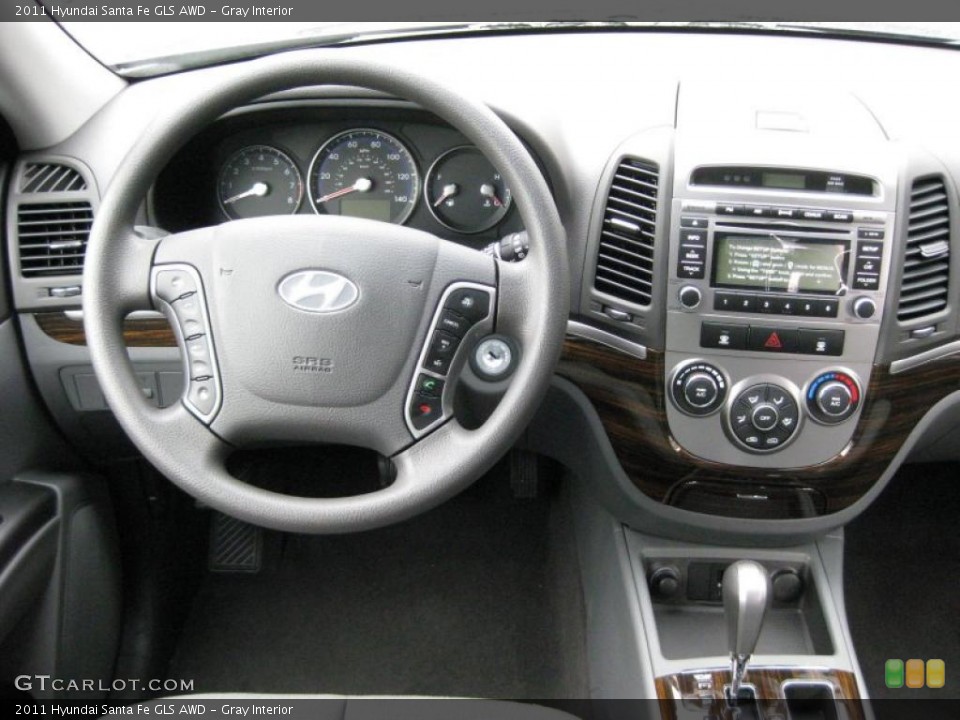 Gray Interior Dashboard for the 2011 Hyundai Santa Fe GLS AWD #42320383