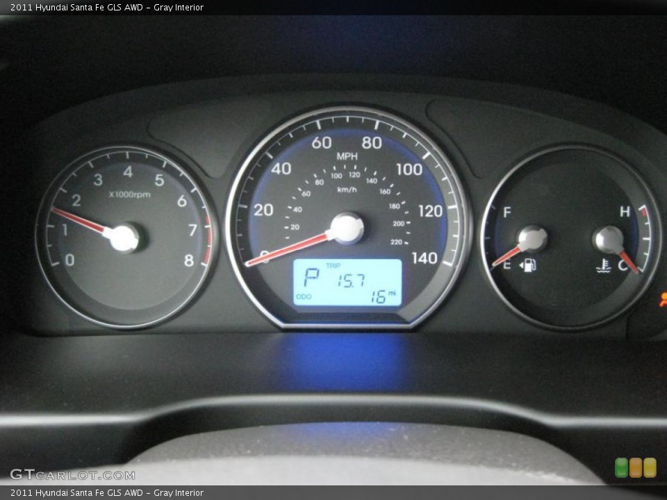 Gray Interior Gauges for the 2011 Hyundai Santa Fe GLS AWD #42320435