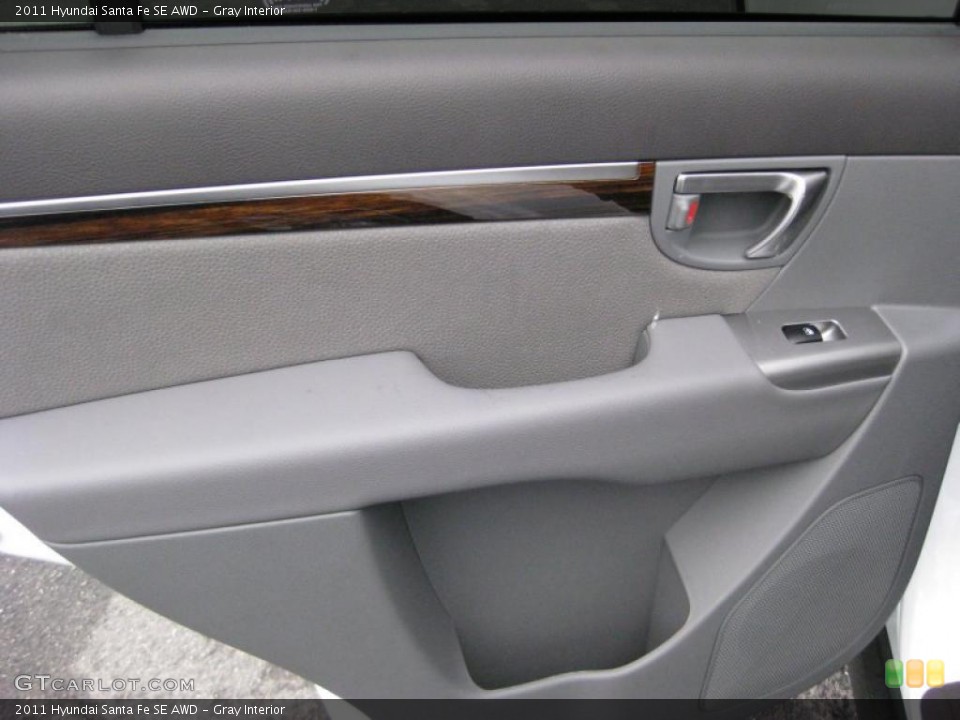 Gray Interior Door Panel for the 2011 Hyundai Santa Fe SE AWD #42320703