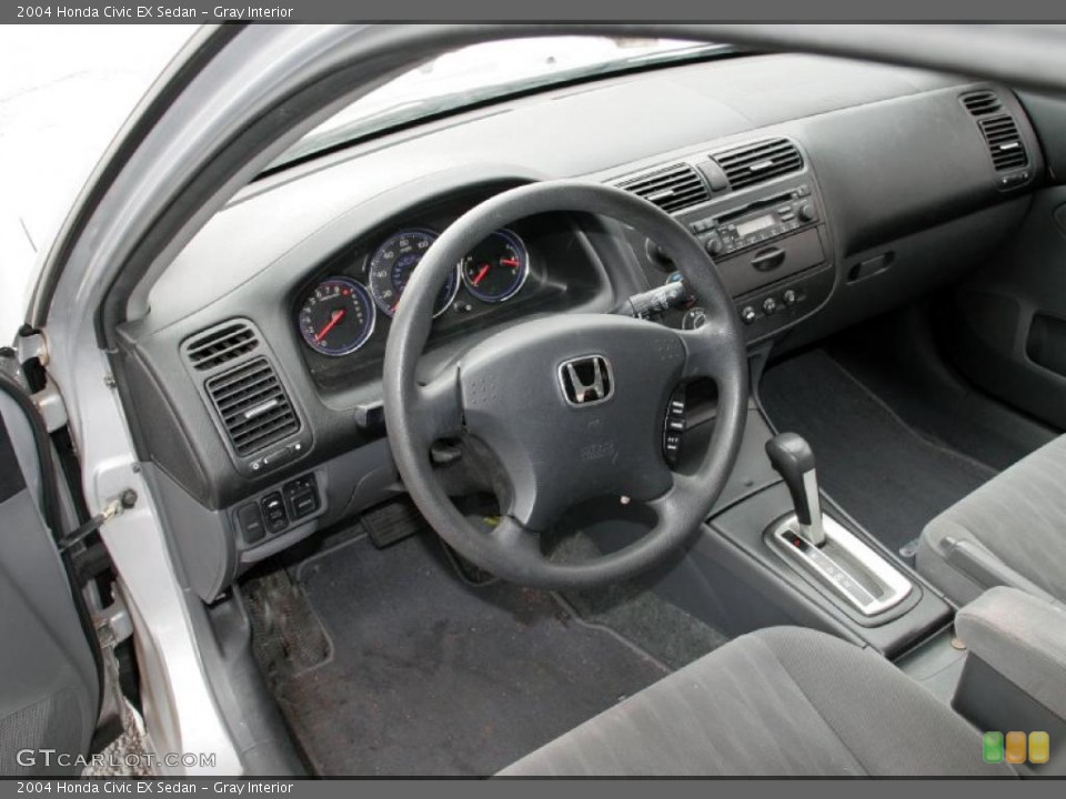 Gray Interior Prime Interior for the 2004 Honda Civic EX Sedan #42321783