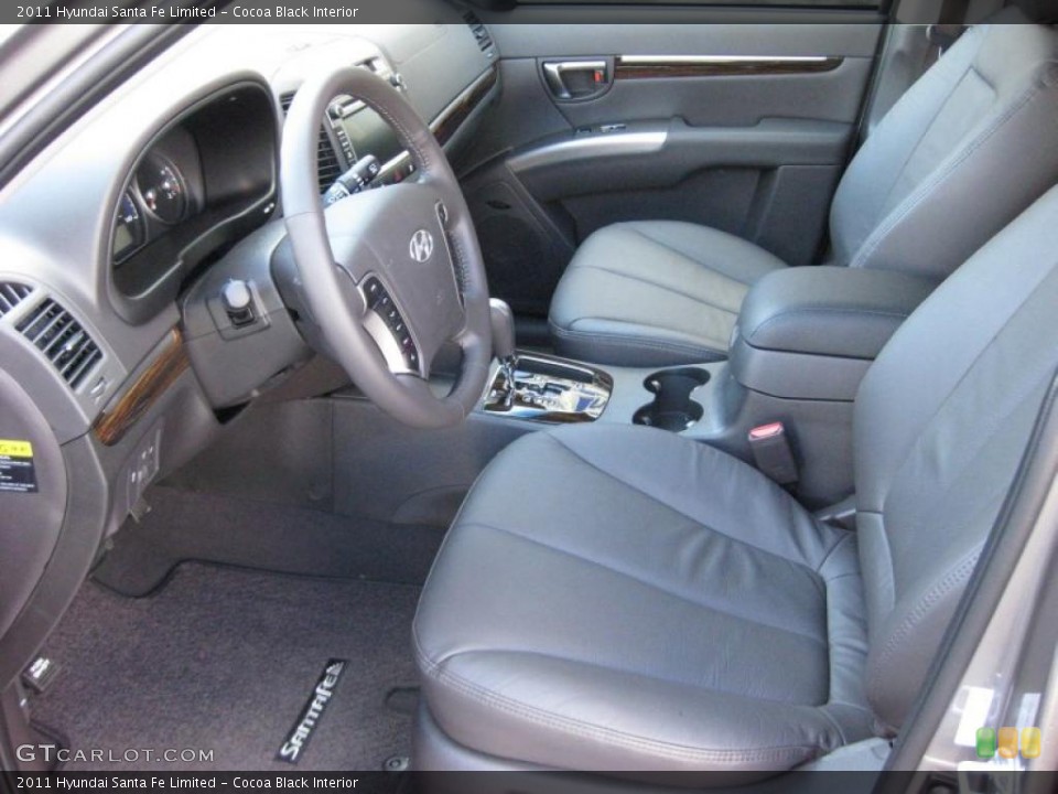 Cocoa Black Interior Photo for the 2011 Hyundai Santa Fe Limited #42324203